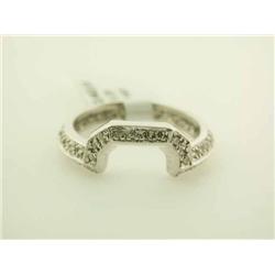 14k White Gold Ring with Diamond