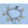 Image 4 : Silver Charm Bracelet with Amethyst