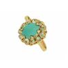 Image 1 : 14k Yellow Gold Ring with Turquoise and Diamond Accents
