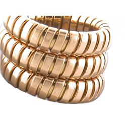 Bvlgari 18k Yellow Gold Expandable Ring