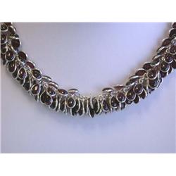 Garnet and Silver Necklace