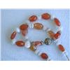 Image 3 : Carnelian, Quartz and Silver Necklace