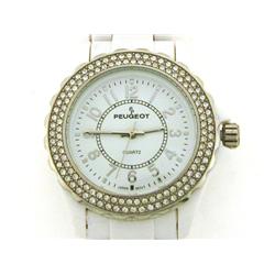 Peugeot White Acrylic Bracelet Watch