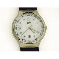 LACOSTE WOMEN'S Black CALFSKIN DIAMOND WATCH