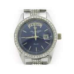 Jules Jurgensen Men's Blue Dial Crystal Accented Watch