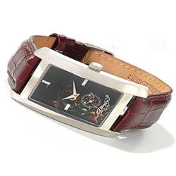 Ed Hardy Men's First Class Leather Strap Watch