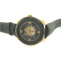 Akribos XXIV Men's AK448RG 'Shutter' Automatic Skeleton Round Rose Gold Watch