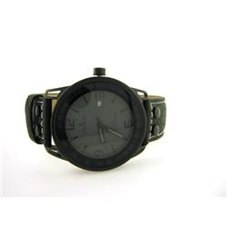 CROTON MENS WATCH TACHYMETER MILITARY DATE BLACK SS