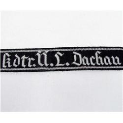 WW2 GERMAN NAZI WAFFEN SS KDTR U L DACHAU OFFICERS CUFF TITLE