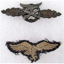 WW2 GERMAN NAZI LUFTWAFFE SILVER GROUND COMBAT FIGHTER CLASP