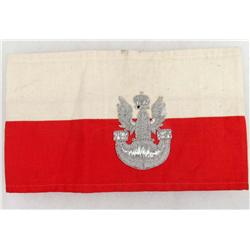 WW2 POLISH ARMY RESISTANCE OFFICERS ARM BAND