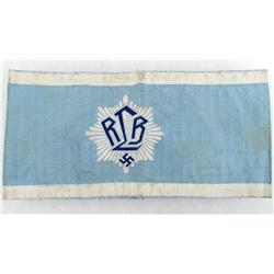 WW2 GERMAN NAZI RLB LUFTSCUTZ OFFICERS ARMBAND - BEVO