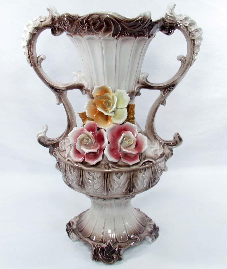 LARGE VINTAGE CAPODIMONTE VASE