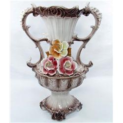 LARGE VINTAGE CAPODIMONTE VASE
