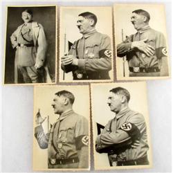 LOT OF 5 WW2 GERMAN NAZI ADOLF HITLER ARCHIVE PHOTOS