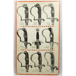 RARE WW2 GERMAN EICKHORN SOLINGEN SABER DISPLAY BOARD / RETAIL SALES TOOL