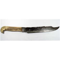 LARGE CIVIL WAR ERA T. WILSON SHEFFIELD BOWIE KNIFE W/ STAG HANDLE