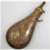 Image 2 : ANTIQUE OLD WEST GUN POWDER PEACE FLASK - BRASS