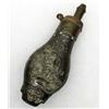 Image 1 : RARE CIVIL WAR ERA ZINC PISTOL FLASK W/ EMBOSSED CHERUB AND STAG