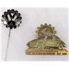 Image 1 : WW2 GERMAN NAZI 1938 VOLKSWAGEN GROUND BREAKING BADGE AND ENAMELED VW STICK PIN