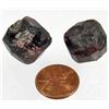Image 1 : LOT OF 2 GARNETS ROUGH - 152.5 CT. TOTAL WEIGHT