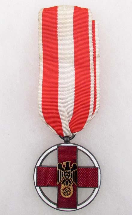 WW2 GERMAN NAZI RED CROSS DECORATION W/ RIBBON