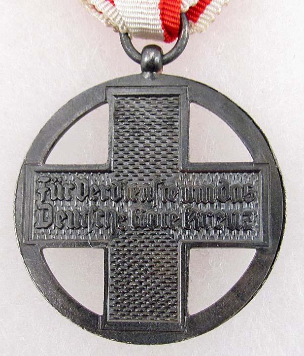 Red Ribbon Hitler WW2 GERMAN NAZI RED CROSS DECORATION W/ RIBBON