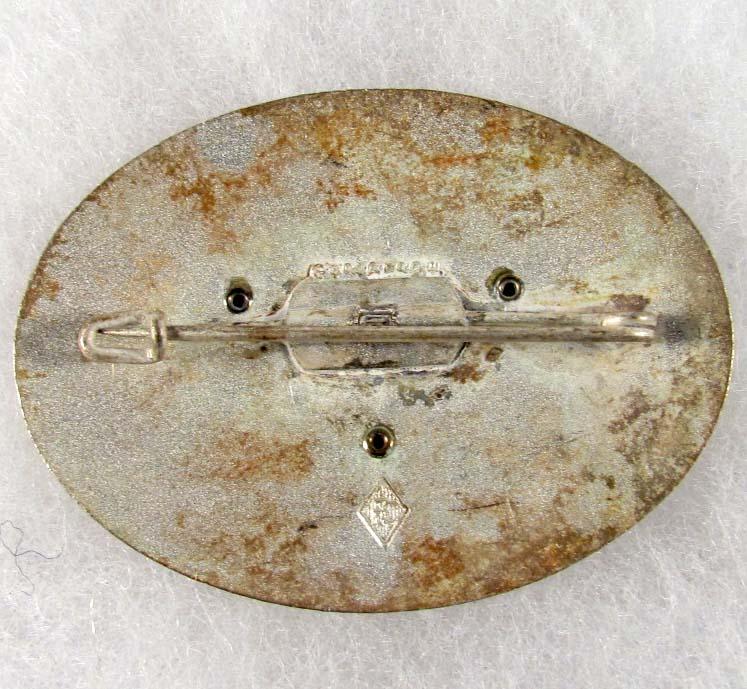 WW2 GERMAN NAZI 1939 NSFK GLIDER BADGE W/ THIN HORIZONTAL PINBACK