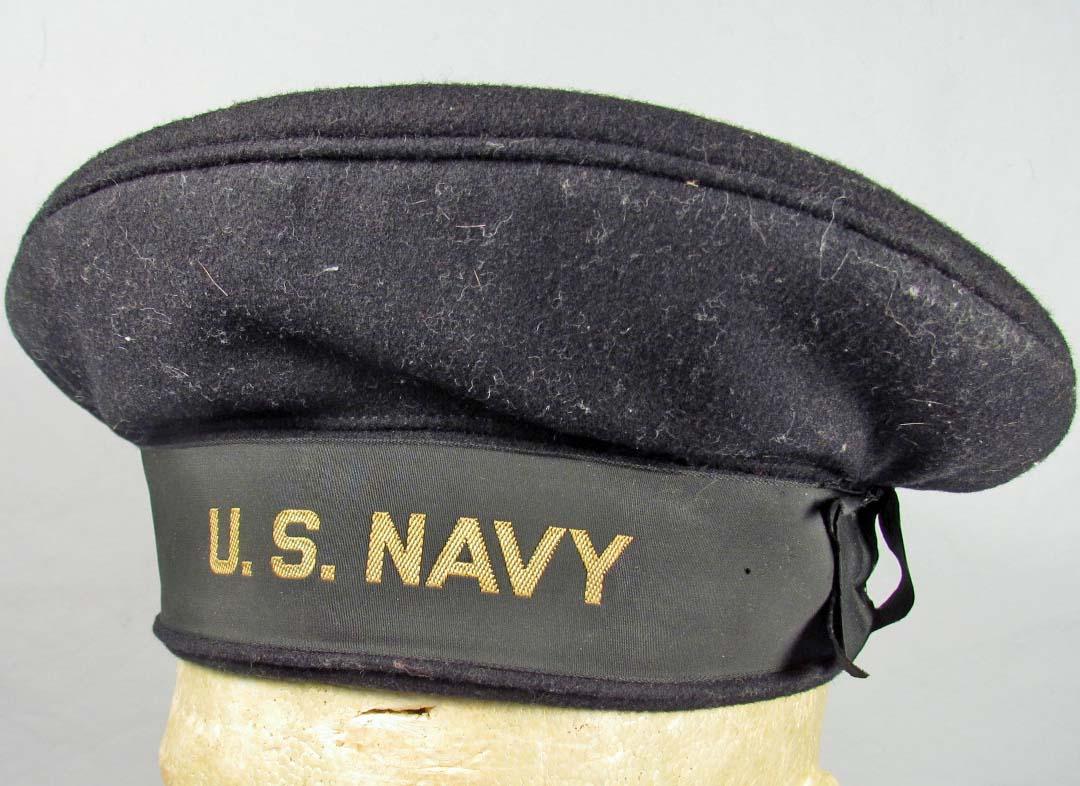 WW2 US NAVY WOOL HAT FOR AN ENLISTED MAN