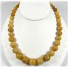 Image 1 : ESTATE JEWELRY - STERLING SILVER AND YELLOW ARAGONITE NECKLACE