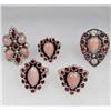 Image 1 : LOT OF 5 STERLING SILVER AND GEMSTONE ESTATE JEWELRY RINGS
