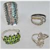 Image 1 : LOT OF 4 STERLING SILVER ESTATE JEWELRY RINGS