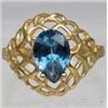 Image 1 : 10K GOLD AND GEMSTONE LADIES RING - 3.0 GRAMS