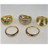 Image 1 : LOT OF 5 STERLING SILVER AND GEMSTONE ESTATE JEWELRY RINGS