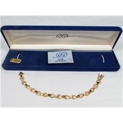 ESTATE JEWELRY - HOUSE OF NIKOLAS STERLING SILVER AND SAPPHIRE BRACELET