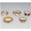 Image 1 : LOT OF 5 STERLING SILVER AND GEMSTONE ESTATE JEWELRY RINGS