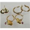 Image 1 : LOT OF 3 PAIRS OF 14K GOLD EARRINGS - 6.6 GRAMS