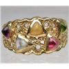 Image 1 : 14K GOLD AND GEMSTONES LADIES RING - 3.97 GRAMS