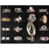 Image 1 : LOT OF 16 ESTATE JEWELRY RINGS - SOME ARE STERLING SILVER