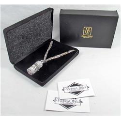 ESTATE JEWELRY - VICTORIA WIECK BEVERLY HILLS LADIES NECKLACE WATCH IN ORIG. BOX