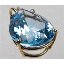 14K GOLD AND GEMSTONE PENDANT - 5.6 GRAMS