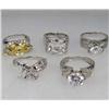 Image 1 : LOT OF 5 STERLING SILVER AND GEMSTONE ESTATE JEWELRY RINGS