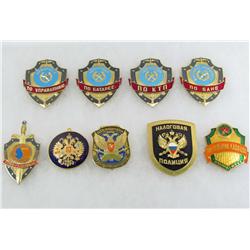 LOT OF 9 OVERSIZED RUSSIAN AND SOVIET SHIELDS