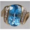 Image 1 : 14K GOLD LADIES DIAMOND AND GEMSTONE RING - 5.97 GRAMS