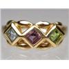 Image 1 : 14K GOLD AND GEMSTONES LADIES RING - 3.78 GRAMS