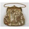 Image 1 : VINTAGE WHITING AND DAVIS GOLD MESH PURSE W/ LINING.