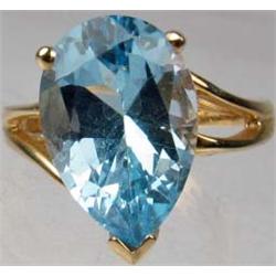 14K GOLD AND GEMSTONE LADIES RING - 4.74 GRAMS