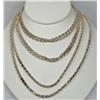 Image 1 : LOT OF 4 STERLING SILVER CHAIN NECKLACES - 3.45 OZ. TW.