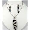 Image 1 : ESTATE JEWELRY - STERLING SILVER NECKLACE AND EARRING SET