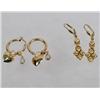 Image 1 : LOT OF 2 PAIRS OF 14K GOLD EARRINGS - 5.3 GRAMS